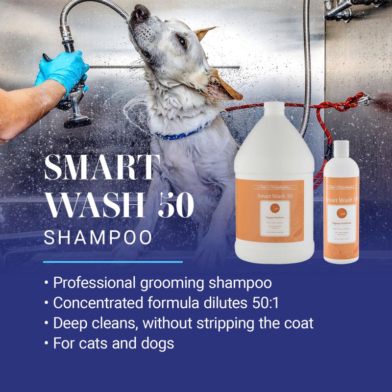 Chris Christensen SmartWash50 Ultra Concentrated Dog Shampoo, Makes up to 50 Bottles, Groom Like a Professional, Delightfully Fragranced, Suitable for All Coats, Made in The USA (Papaya - Starfruit) - Image 2